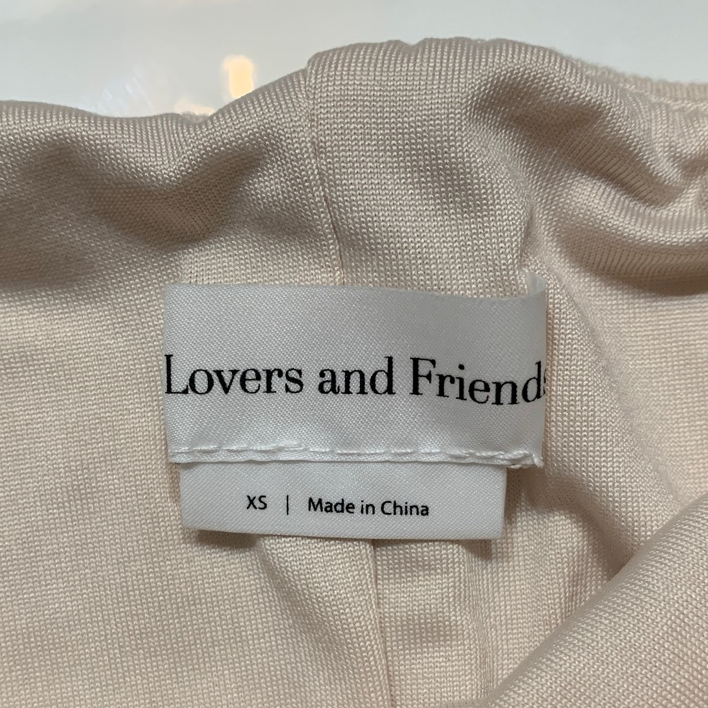 Lovers and Friends Sariah Beige Ribbed Midi Dress XS - $168 Excellent condition - Picture 5 of 14